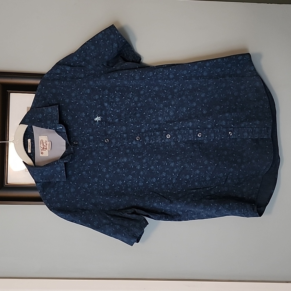 Penguin Blue Short Sleeve Button Down